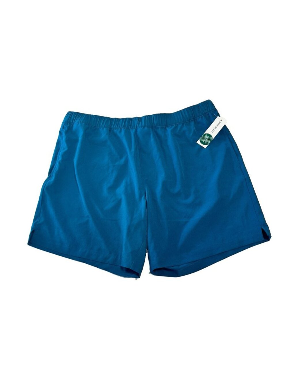 NWT 01. Algo Men's XL  Performance HIIT Stretch Shorts blue Zip Pockets Athletic